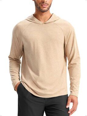 Soothfeel Men's Tie Dye Blue Long Sleeve Pullover Drawstring Sweatshirt Hoodies